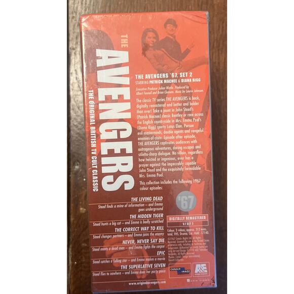 The Avengers The '67 Collection Set 2 VHS 1999 3-Tape Set Diana Rigg 1998 Sealed - Picture 3 of 3